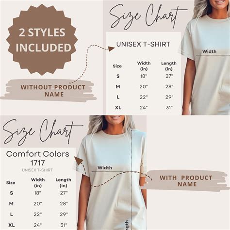 Comfort Colors 1717 Size Chart Oversized Cc1717 T Shirt Mockup Unisex