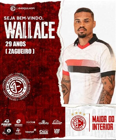 De Julho Anuncia Contrata O Do Zagueiro Wallace Ex Santos E Do