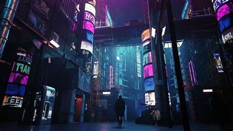 Detail Cyberpunk Scene 3D Blend File Textured FBX OBJ MTL Files 3D