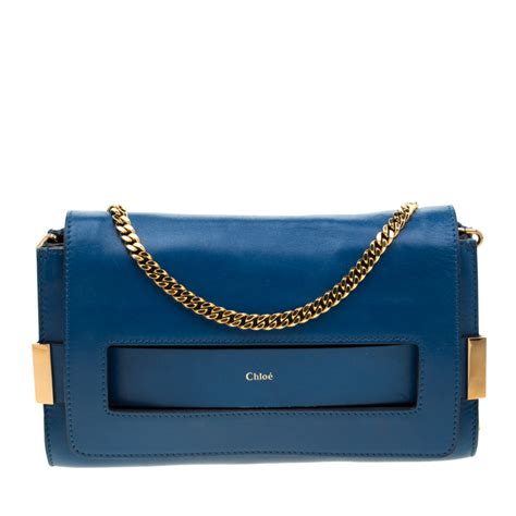 Chloe Blue Leather Crossbody Bag Chloe Tlc