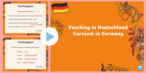 Carnival In Germany Quiz Powerpoint Profesor Hizo Twinkl