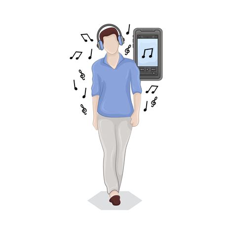 Illustration Of Man Listening To Music 36527323 PNG