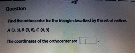 Orthocenter Grade 10 Worksheet