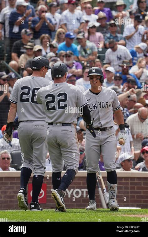 95july 16 2023 New York Center Fielder Harrison Bader 22 Scores A Run