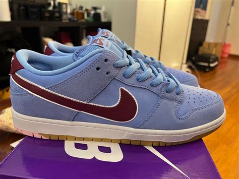 Nike Sb Dunk Low Pro Phillies Valor Blue And Team Maroon Men S