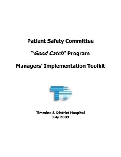 Good Catch Program Implementation Toolkit New Mexico Hospital