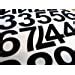 Pack Of X Mm Black Vinyl Sticky Letters Numbers Self