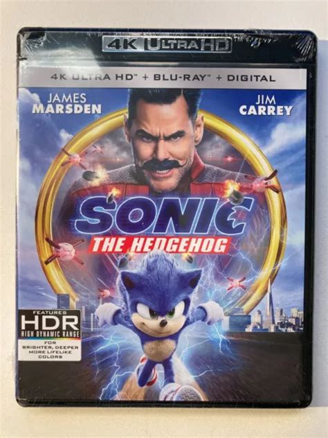 SONIC THE HEDGEHOG (4K UHD + Blu-ray + Digital, 2020) *BRAND NEW/SEALED ...