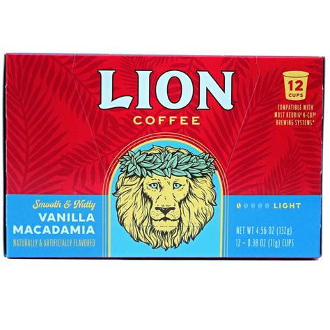 Amazon Lion Coffee Vanilla Macadamia Flavor Single Serve Coffee