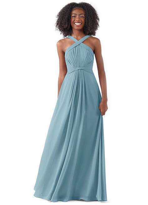 Moody Blue Azazie Anthea Jbd Junior Bridesmaid Dresses Azazie