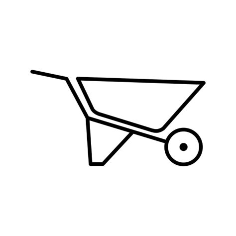 Vector Wheelbarrow Icon Construction Wheelbarrow Icon Vector Png And