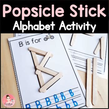 Popsicle Stick Letters Activity! Alphabet Literacy Center | TPT