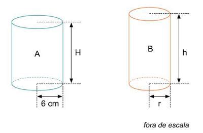 Quest O Um Cilindro Circular Reto A Raio Da Base Igual A Cm E