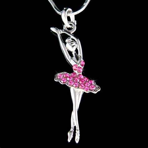 Swarovski Crystal Ballerina Necklace Ballet Dance Girl Dancer Etsy