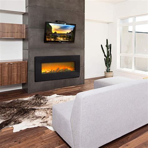 42" 1400W Electric Fireplaces Heater, Indoor Personal Electric Heater ...