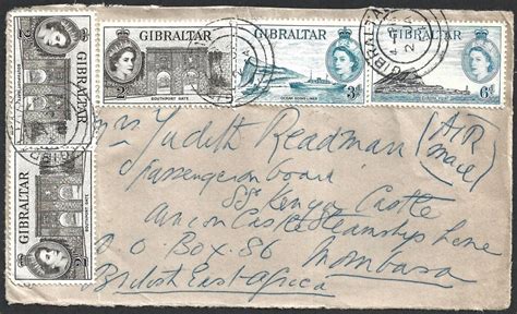 GIBRALTAR 1954 Cover Front Valuable And Rare Postage Stamps