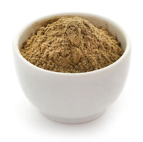 premium photo henna hair dye powder   bowl  white