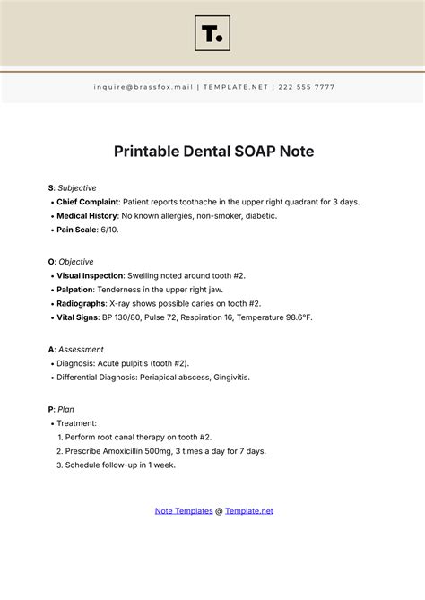 Free Soap Note Templates Editable And Printable