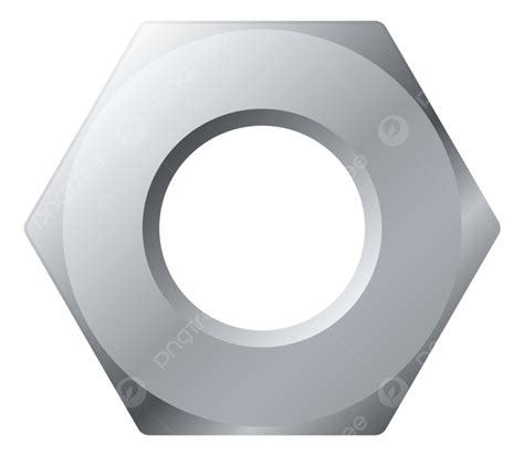 logam lubang baja kacang hex baja perangkat keras melihat png