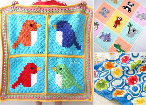 18 Cute Animal Crochet Baby Blankets - Pattern Center