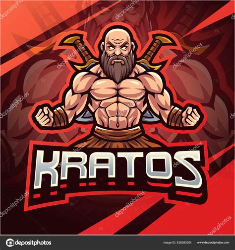 Diseño Del Logo Kratos Esport Mascot fotografía de stock visink