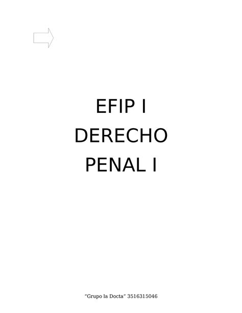 Derecho Penal I Efip Resumen Efip I Derecho Penal I Sub Eje