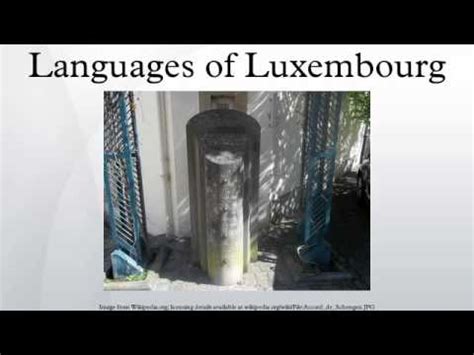 Languages Of Luxembourg Youtube