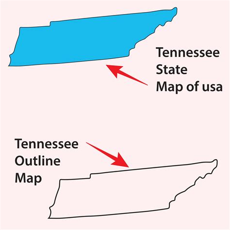 tennessee state map of usa 25851030 Vector Art at Vecteezy