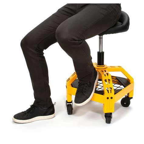 Dewalt Adjustable Shop Garage Stool With Rolling Casters Dxstah Ebay