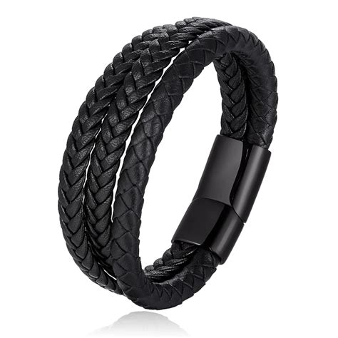 Aliexpress Buy Trendy Jewelry Genuine Leather Bracelet Men