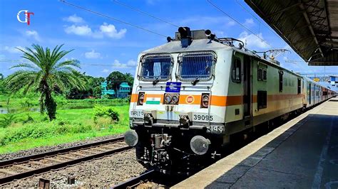 Back To Back WAG 9 Freight WAP 7 Express Train S Each Other Parallel