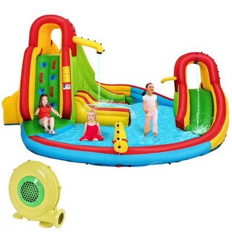 Kids Inflatable Water Slide Bounce Park Splash Pool W/water Cannon ...