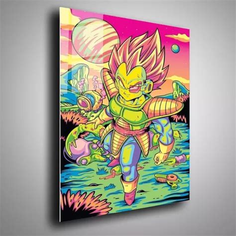 Cuadro Metalico Vegeta Colores Dragon Ball Arte X Cm Meses Sin Inter S