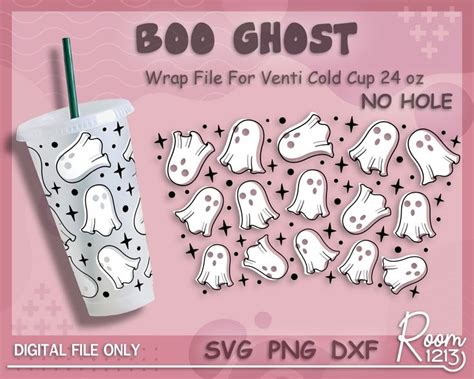 Boo Ghost No Logo Svg Halloween Tumbler Wrap Cut Files Cute Spooky