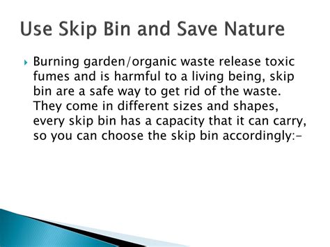 Ppt Skip Bins An Efficient Way To Dispose Of The Waste Powerpoint