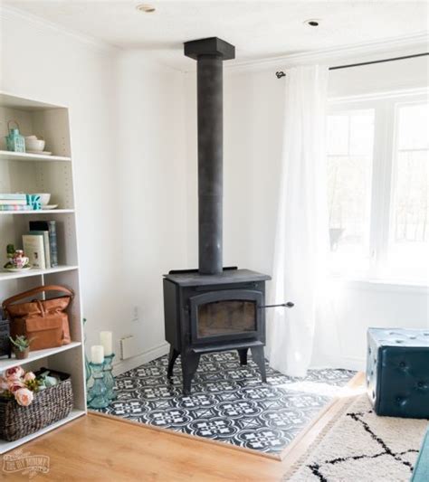 How To Paint Tile Floors With A Stencil The Diy Mommy