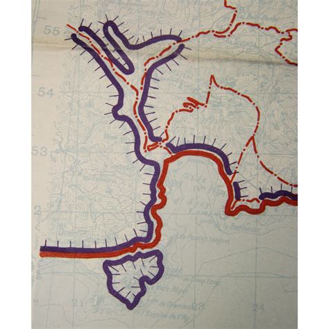 Map, Cannes, Operation Dragoon, SECRET, 1944, 509th PRCT