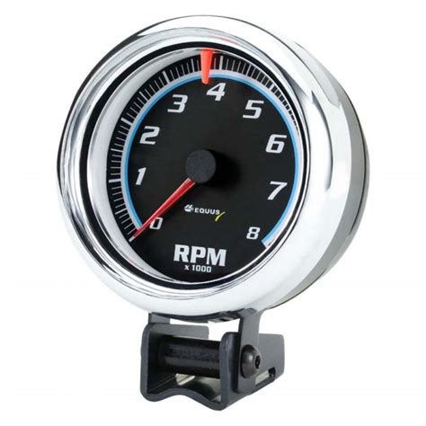 Equus® 6076 6000 Series 2 12 Tachometer Chrome 8000 Rpm