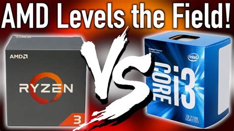 Amd Levels The Playing Field Ryzen 3 1300x Vs Intel I3 7100 Youtube