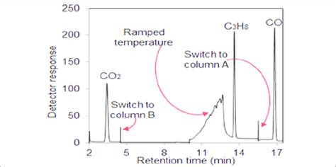 A Typical Chromatogram Obtained At Carrier Gas Flow Rate Of 25 Ml Min Download Scientific