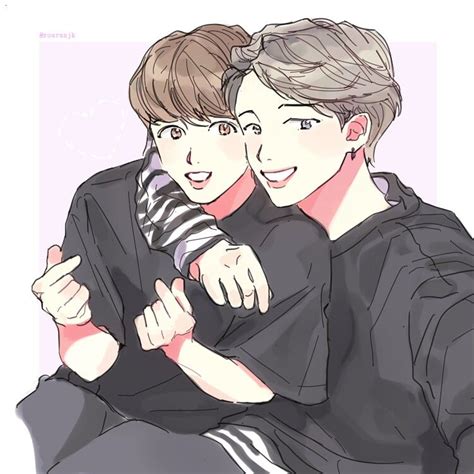 Jimin E Jungkook Bts Jikook Fanart Jikook Desenhos Bts