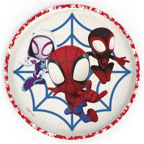 Zak Designs SpiderMan Spidey His Amazing Friends Bamboo Plate 8 In