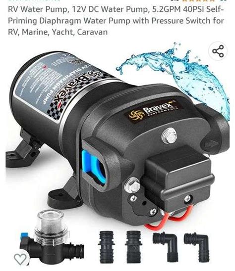 Rv Water Pump 12v Dc Water Pump 52gpm 40psi Self Priming Diaphragm Water Pump With Pressure