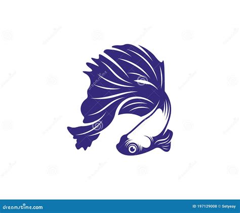 Betta Fish Vector Illustration, Fighting Fish Logo Design Template Stock Vector - Illustration ...