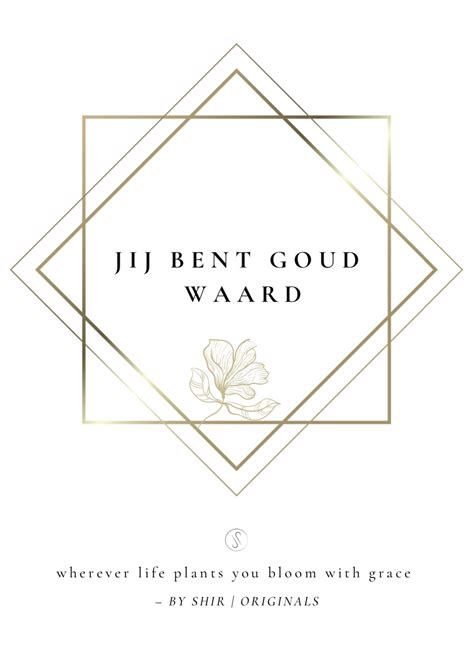 Wenskaart Jij Bent Goud Waard By Shir B V