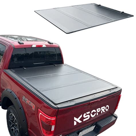 Kscpro Hot Selling Hard Tri Fold Low Profile Truck Bed Pickup Tonneau Cover For Chevy Silverado