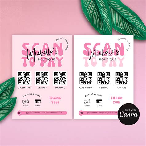 Social Media Business Card Template Qr Code Cards Canva