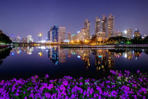 City downtown at night stock photo. Image of landscape - 111895522