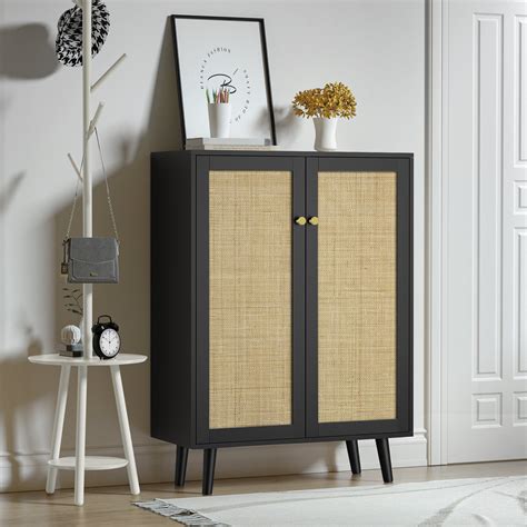 Bay Isle Home Cricklade Accent Cabinet With Natural Rattan For