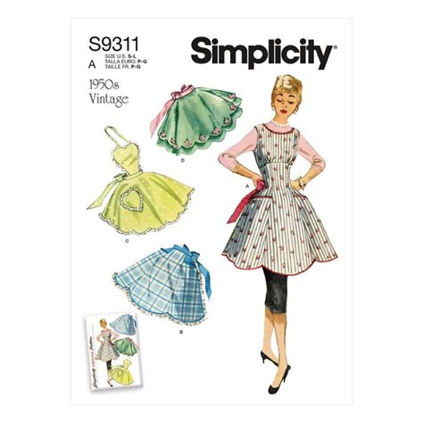 Simplicity Vintage Aprons Sewing Pattern S9311 Hobbycraft